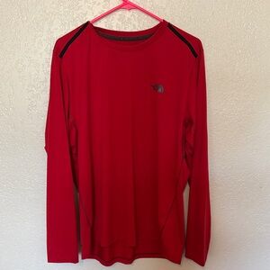 The North Face Men's Vibrant Red Long Sleeve Shirt